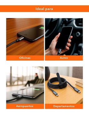 Cable USB C Black+Decker a tipo USB C de 2 m