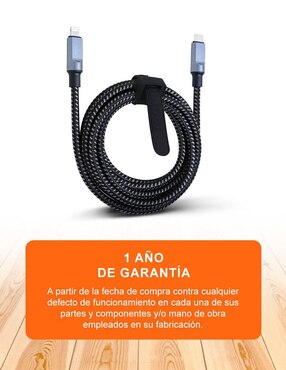 Cable USB C Black+Decker a tipo lightning de 2 m