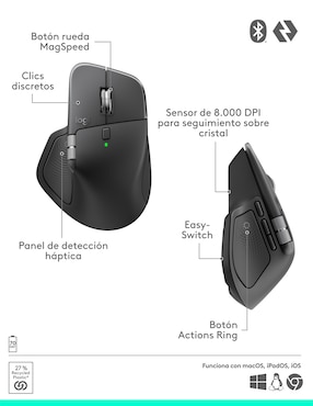 Mouse inalámbrico Logitech Mx master 4s 910-007565