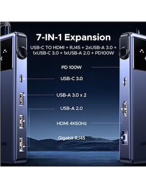 Hub Ugreen 45155 de 7 contactos