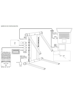 Base para computadora ajustable Reloop Stand HUB