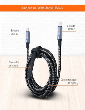 Cable USB C Black+Decker a tipo USB C de 2 m