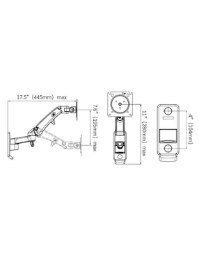 Soporte North Bayou para monitor articulado 17 - 30 pulgadas