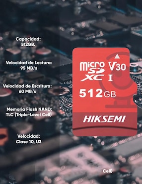 Memoria SD Hikvision digital technology capacidad 512 GB