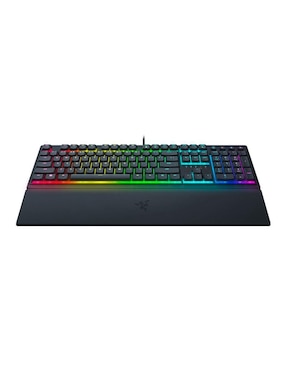 Teclado gamer USB-A 2.0 QWERT Inglés con interruptor membrana cúpula de goma Razer Ornata V3 Chroma RGB