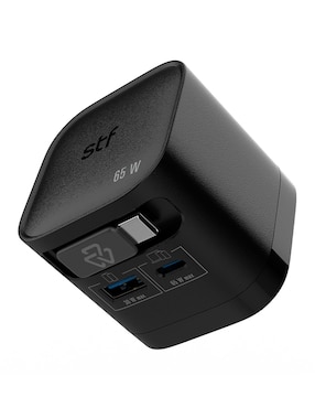 Cargador pared STF de 65 W USB + USB tipo C cargador gan 65 w