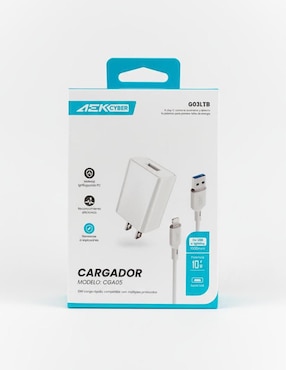 Cargador pared AEK Cyber de 10 W USB tipo C G03LTB