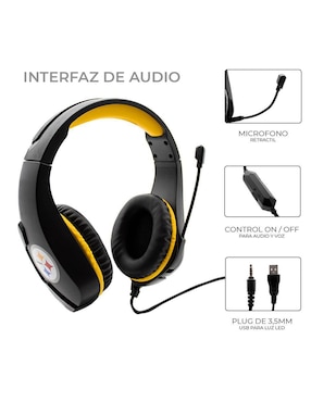 Audífonos gamer NFL Steelers alámbricos 324906DF01UN