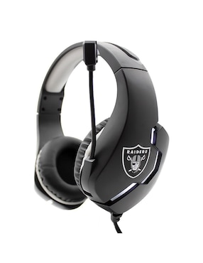 Audífonos gamer NFL Las Vegas Raiders alámbricos 3