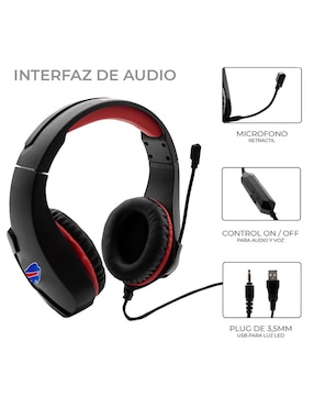 Audífonos Gamer NFL Buffalo Bills alámbricos 324912DF18UN