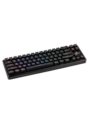 Teclado gamer USB, bluetooth retroiluminado español con interruptor lineal (red, black) Yeyian Akil