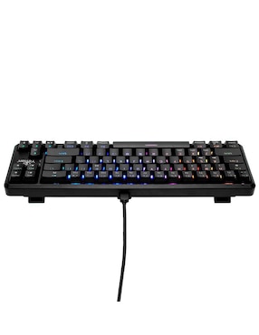 Teclado gamer USB, bluetooth retroiluminado español con interruptor lineal (red, black) Yeyian Akil