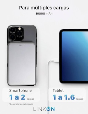 Batería portátil Linkon 10000 mAh Power Mag Abs