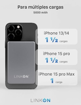 Batería portátil Linkon 5000 mAh Power Mag 5000