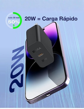 Cargador pared 1Hora de 20 W USB tipo C GAR152