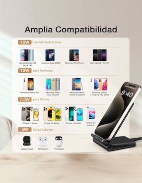 Soporte para celular con cargador 1Hora inalámbrico edición estándar