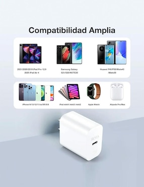 Cargador pared 1Hora de 20 W USB GAR153
