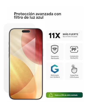 Mica para smartphone Zagg compatible con Iphone 17 Pro Max de policarbonato