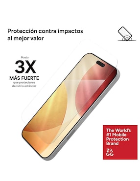Mica para smartphone Zagg compatible con Iphone 17 Pro Max de policarbonato