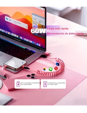 Cable USB Lightning, micro usb y tipo C Xtellar a tipo usb c de 1.5 m