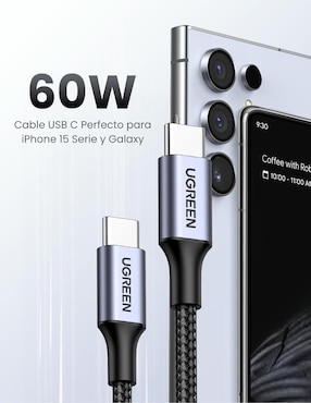Cable C Usb C Ugreen a tipo Usb C de 2 m