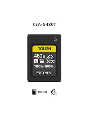 Memoria CFexpress Sony capacidad 480 GB