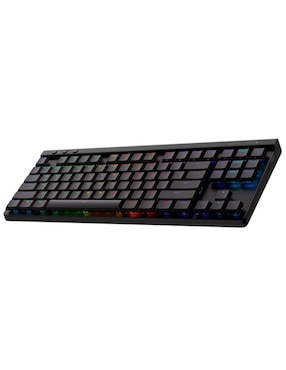 Teclado gamer alámbrico e inalámbrico QWET inglés con interruptor táctiles brown clear Logitech G515 Lightspeed TKL RGB