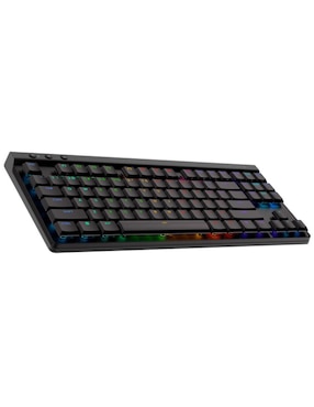 Teclado gamer alámbrico e inalámbrico QWET inglés con interruptor táctiles brown clear Logitech G515 Lightspeed TKL RGB