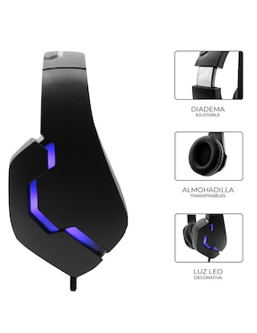 Audífonos gamer Gravitas alámbricos