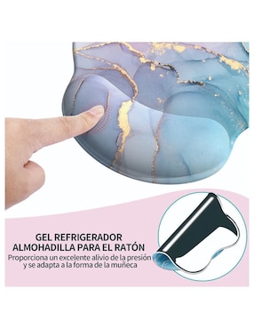 Mouse pad Lab.G con antideslizante y con apoyo para muñeca