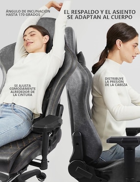Silla gamer con masajeador LS-6689S Dowinx