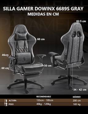 Silla gamer con masajeador LS-6689S Dowinx
