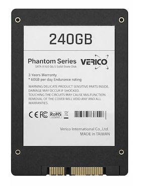 Unidad ssd Verico capacidad 240 GB