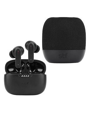 Audífonos true wireless + Bocina portátil inalámbrica Stf Two Echo Pack Stf inalámbricos