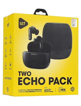 Audífonos true wireless + Bocina portátil inalámbrica Stf Two Echo Pack Stf inalámbricos