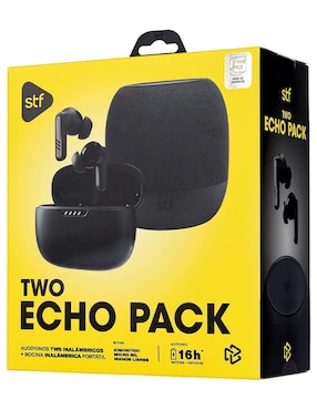 Audífonos true wireless + Bocina portátil inalámbrica Stf Two Echo Pack Stf inalámbricos