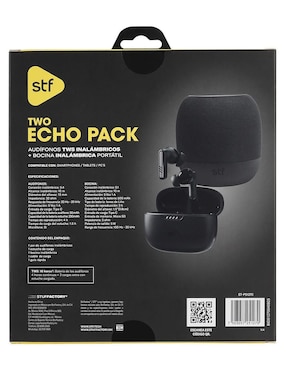 Audífonos true wireless + Bocina portátil inalámbrica Stf Two Echo Pack Stf inalámbricos