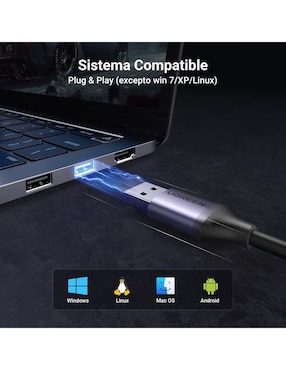 Set de cable ethernet Ugreen a tipo USB de 0.5 m