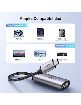 Cable USB Displayport Ugreen a tipo USB C de 0.5 m