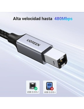 Cable USB C Ugreen a tipo USB B de 2 m