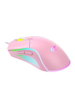 Mouse gamer Havit MS1029 Rosa Rgb 7200 Dpi Ergonómico