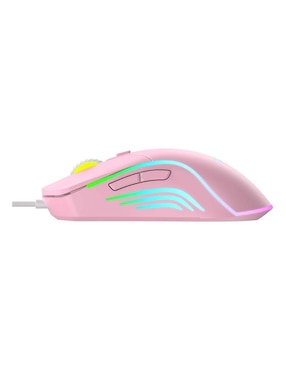 Mouse gamer Havit MS1029 Rosa Rgb 7200 Dpi Ergonómico