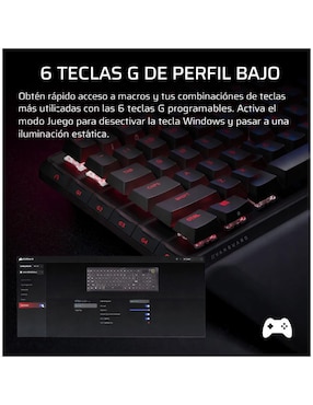 Teclado gamer alámbrica Corsair CH-91E901E-NA
