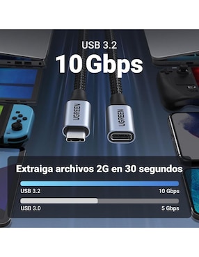 Cable C USB C Ugreen a tipo  USB C de 1 m