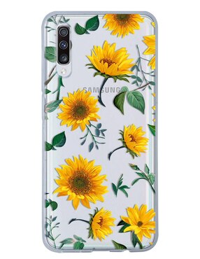 Funda Para Celular Samsung Flores Girasoles De Silicón