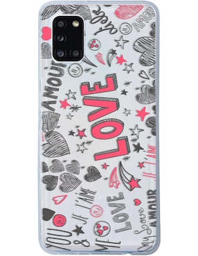 Funda Para Celular Samsung Corazones Love De Silicón