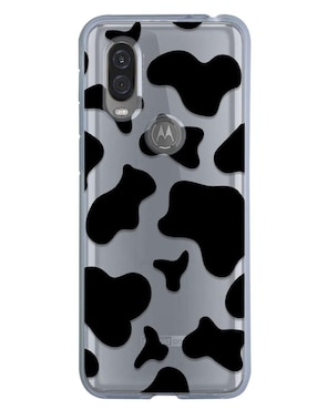 Funda Celular Para Motorola Vaca Animal Print De Silicón