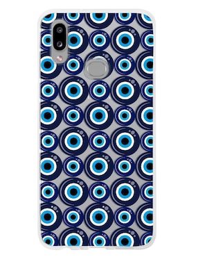 Funda Para Celular Samsung Ojo Turco Azul De Silicón