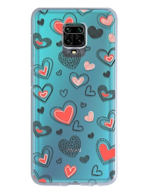 Funda Para Xiaomi Corazones Grafito De Silicón