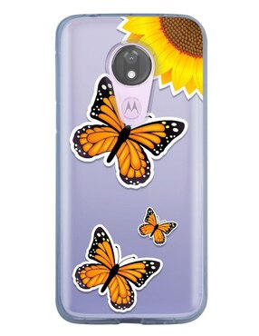 Funda Para Motorola Mariposas Monarca De Silicón